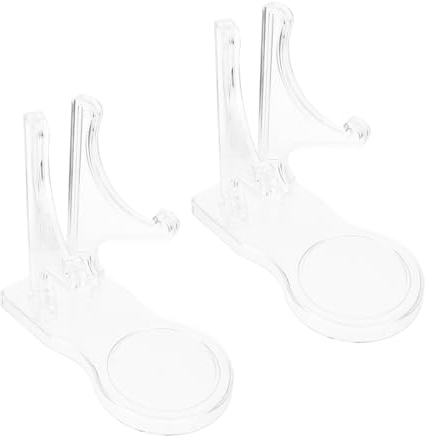 KONTONTY Présentoir à Gobelets Acrylique Transparent, Support pour Tasses Et Soucoupes, Lot De 2, Compact Et Résistant, Rangement Pratique Cuisine Et Salle à Manger