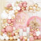 HLEIUKT Aprikose Rosa Luftballon Girlande Deko Mädchen,104 Stück Ballons Girlanden Set, Ballon Girlande Rosa Deko Geburtstag für Baby Shower Graduierung Jahrestag Party Dekoration