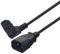 Domasvmd 60cm IEC320 C14 To C13 Upward Elbowed Cable Cord Power Distribution Solution For Rice Cooker Electric Kettles Male To Up Angle Female Cable