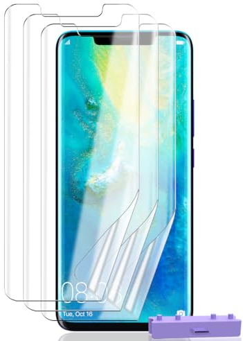 Zerrshoo Schutzfolie für Huawei Mate 20 Pro, mit Flexibilität TPU Folie 3 Stück [ ist nicht gehärtetes Glasfolie ], HD Klar Displayfolie, Anti-Kratzen Weiche Displayschutzfolie