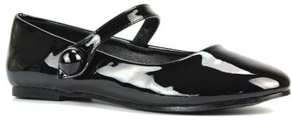 Women's Flat Dolly Shoes Ladies Closed Toe Mary Jane Slip On Black Patent Ballet Smart Work Girl School Shoes Pumps Size 7
