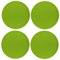 Premium Silicone Drink Coasters – Set of 4 Non-Slip Soft Round Coasters for Wine Glass, Coffee Mug, Water Bottle, Tabletop Protection for Home, Office & Bar, Durable Coaster Mat (Green)