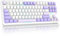 ATTACK SHARK X87 80% Clavier de Jeu mécanique sans Fil, Joint échangeable à Chaud BT5.0/2.4G/USB-C, éclairage RVB, Batterie 4000mAh, commutateur linéaire pré-lubrifié, Touche PBT pour PC/Mac-Violet