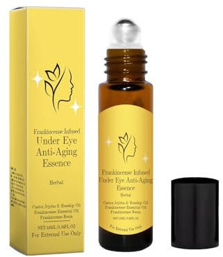 Frankincense Oil für Augen | Rollerball aus Rizinusöl und Weihrauch | Frankincense Angereicherter Tintenroller für die Augen | Rizinus Öl Roller zur Reduzierung Feiner (1, Frankincense Oil für Augen)