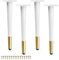 Btowin 12 Inch/30cm Metal Furniture Leg,4Pcs Modern Straight Tapered Furniture Feet,White Glod Heavy Duty Sofa Legs Cabinet Leg Brushed Nickel Finish for TV Stand Cabinet Couch Dresser Table Bed