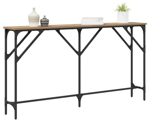 vidaXL Konsolentisch Artisan-Eiche 140 x 23 x 75 cm