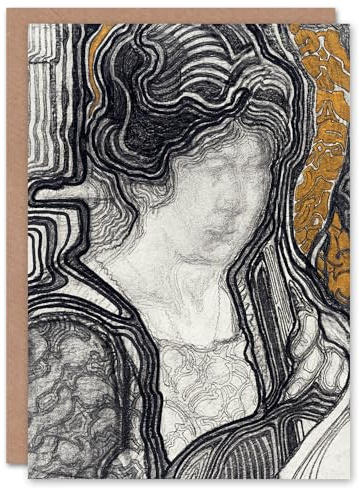 Artery8 Reijer Stolk Art Card Woman Playing Cello Stylised Portrait