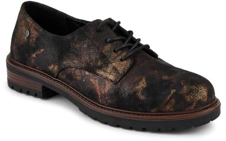 Lace-Up Block Heel Shoes - Bronze Multi Size 5
