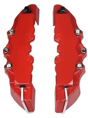 Copertura per Pinza Freno Auto Adatti per Audi, per Mercedes-Benz, per Volkswagen confezioni da 4 o 2 pezzi di copri pinze freno e dischi in ABS 3D Copri pinza(2Pcs Red S Size)
