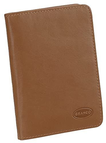 Branco Leder Ausweisetui Ausweishülle Kreditkartenetui Ausweismappe Kartenetui KFZ Mappe Etui Farbe Natur