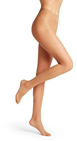 FALKE Matt Deluxe 20 DEN W Ti transparente lisas 1 pieza, Pantimedias Mujer, Color piel Sun 4099, L
