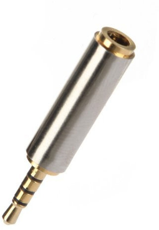 FamilyMall Water & Wood Gold 2.5mm Male to 3.5mm Female Stereo Audio Headphone Adapter Converter Jack