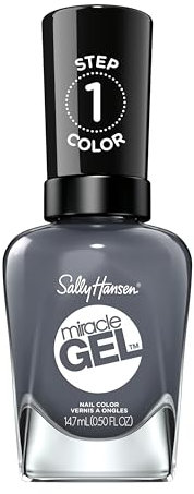 Sally Hansen Miracle Gel Nail Polish At-home gel manicure, Slate, Grey Shades - 14.7ml