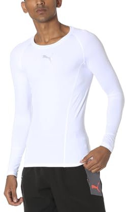 Puma Herren Kompressionsshirt Liga Baselayer Tee LS 655920 Puma White XL