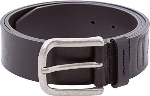 BRAX Herren Style Masterpiece Büffelleder Uni Schließe American Silver G rtel, Black, 85 673 Herstellergr e EU