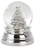 Unbekannt Schneekugel Christbaum Klein, versilbert, H 6,5cm D 5,0cm
