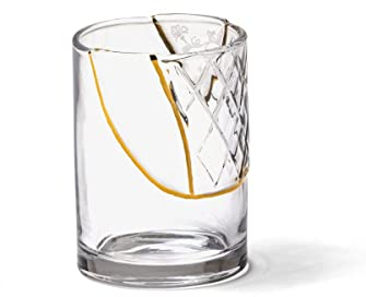 Seletti Kintsugi-N'2 Glass Ø cm.7,6 H. 10,5