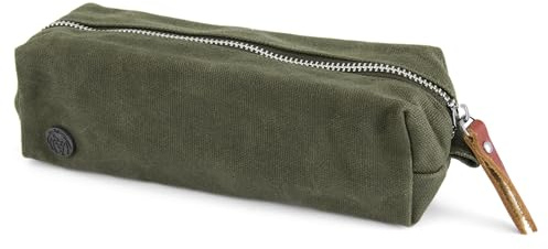 Mini Trousse de Toilette en Toile cirée Vert Olive
