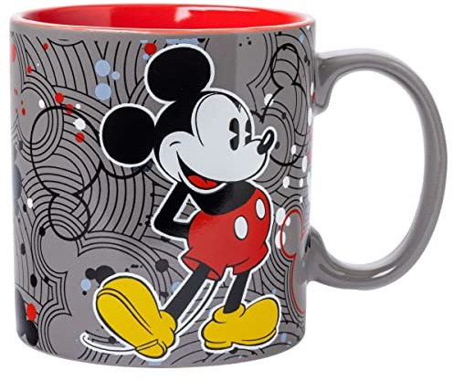 Silver Buffalo Disney Mickey Mouse Mug vintage en céramique 567 g | Tasse à café, 0,59 l