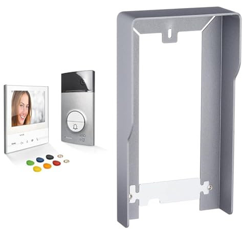 BTicino, Flex ONE 2-Draht Videosprechanlagen WLAN Set & 343051 Türsprechanlagen-Zubehör Regendach Silber, Multicolor