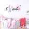 tjapalo®v25 Mädchen Wandtattoo mit Namen personalisiert Wandtattoo Name mädchen wandtattoo kinderzimmer mädchen Blumen Initiale