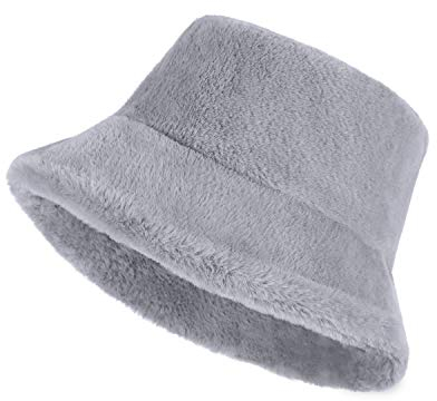 IBLUELOVER Fischerhüte Winter Bucket Hat Damen Mädchen Eimer Hut Flauschige Fellmütze Faltbar Wintermütze Verdickt Hut Warm Winddicht Mütze Herren Anglerhut für Outdoor Freizeit Reisen Wandern