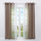 HongYa 2er-Pack Farbverlauf Gardinen Transparenter Voile Vorhänge Schals mit Ösen H/B 145/140 cm Braun