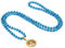 COAI Collana Mala 108 Perle di Apatite Annodate a Mano con Ciondolo Albero della Vita in Acciaio Inox