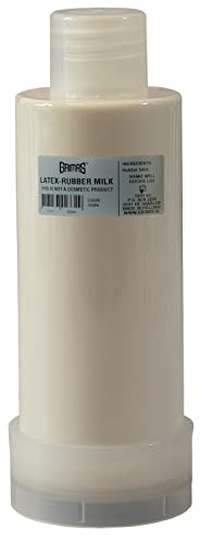 GRIMAS Latexmilch, 100ml, professionelles flüssiges Latex zur Erstellung von Special Make-Up, Zombies, Halloween, Wunden, Narben, FX Schminke und Abgüssen, trocknet transparent, Latexrubber milk