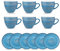 Wilmax - Tasses à expresso en spirale avec soucoupes - Lot de 6-75 ml - porcelaine - Tasses à expresso - Tasses à thé - Tasses à café 6 personnes