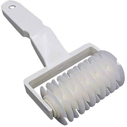 Rodillo de Celosía, Rodillo de Celosía, Rodillo de Masa, Cortador de Masa de Plástico Blanco, Herramienta para Hornear, Hojaldre, Galleta, Pastel, Pizza, Pastelería, Cortador de(como se Muestra)