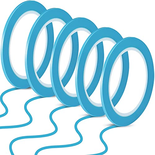 Lrtzizy Rubans à Lignes Fines 1/8 Pouce 3Mm de Masquage à Lignes Fines en Vinyle pour Courbes Peintre Automobile, 33 MèTres pour Chaque Rouleau