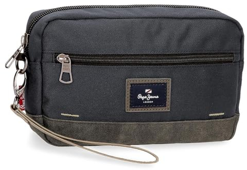 Borsa a mano Pepe Jeans Harry Grey 24,5x15x6 cm Poliestere con dettagli in finta pelle
