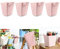 4X Plastique Porte gobelet suspendu, panier de chariot rangement organiseur mural, seau de conteneur de plantes, pot de fleurs artificiel/porte - stylo de maquillage, pour le Bureau, cuisine(rose)