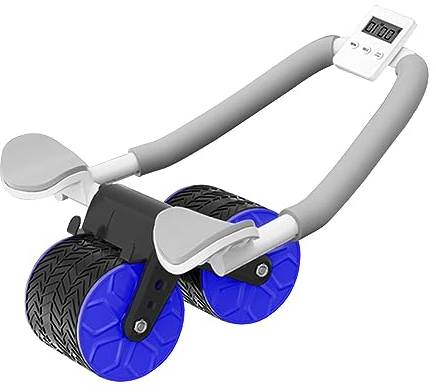 Ditanpu Automatische Rebound-Bauchrolle, Wheels Roller Domestic Bauchtrainer,Bauchroller Für Bauchmuskeltraining Mit Stabilen Doppelrädern Und Automatischem Rückprall (blau A)