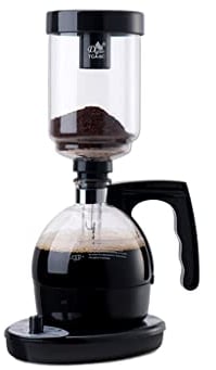 JITEM Coffee Maker Syphon Vacuum Coffee Maker Glass Electric Siphon Pot Knob Operation Keep Warm Function 500W 360ML Manual Preparation Mode for Coffee or Tea