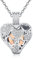 TANGPOET Asche Halskette 925 Sterling Silber Urnenketten für Asche Herz Memorial Feuerbestattung Schmuck Asche Andenken Anhänger Geschenke für Mama Papa Frauen Männer Haustier mit Trichterfüller Kit