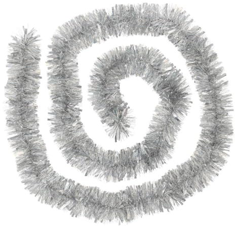 Atmosphera - Lange Laser-weihnachtsgirlande Silber 100x6x3m