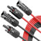 ABSINA 2x 5 Metro Cable Solar 4mm2 H1Z2Z2-K negro y rojo - Cable para placa solar resistente a UV - Cable para panel solar, cable solar 4mm, cable 4mm2, placa solar con enchufe, cable placa solar