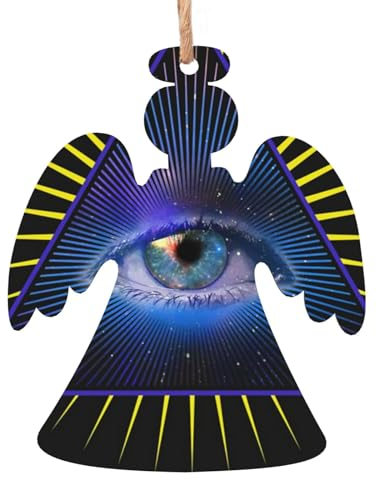 Christbaumschmuck in Engelsform, Holz, 6 Stück, Weihnachtsdekoration, Pyramiden-Symbol