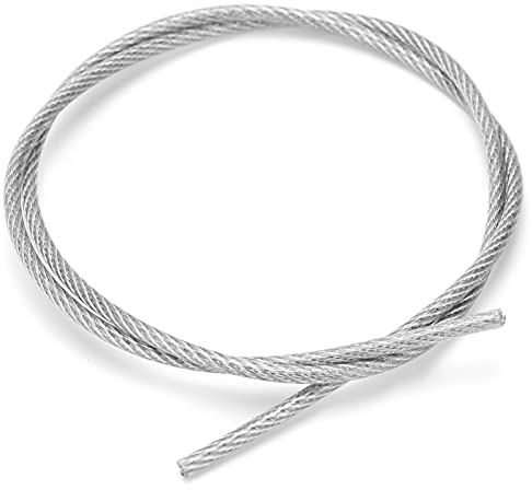 Drahtseil, 20 Meter, Kunststoffbeschichteter Draht, Edelstahl-Drahtkabel, 2 Mm Lichtleiterdraht Für Den Außenbereich, Für Lichterketten, Künstliche Blumen, Kranzherstellung, Spalier, Wäsche