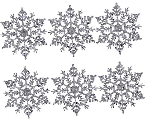IMIKEYA 12 Pièces Flocon de Neige Sapin de Noël Mini Ailes de Chauve-Souris Ornement Boule de Noel Accessoires pour la Maison décoration Flocons de Neige 10cm décorer Ustensiles de Noël