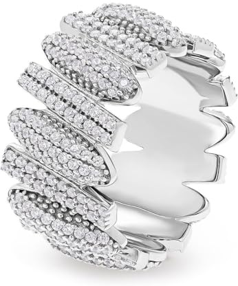 JETTE Damen-Damenring 925er Silber 354 Zirkonia 61, Silber 32025588