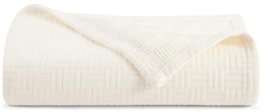 Arkwright Queen-Decke, Korbgeflecht, 100 % ringgesponnene Baumwolle, Ganzjahresdecken, luxuriöse Hotelqualität, weich auf der Haut, atmungsaktiv, 300 g/m², für Bett, Sofa und Stuhl, 228 x 228 cm,