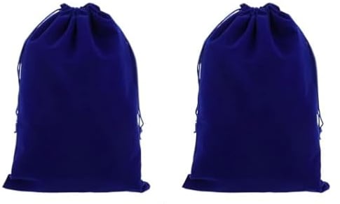 Lot de 2 sacs de rangement en tissu anti-ternissement pour bijoux, couverts, argenterie, 30 x 19,8 cm