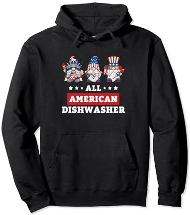 Nains de lave-vaisselle 4 juillet drapeau américain USA Sweat à Capuche