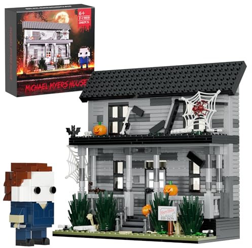 Millionspring Mires Haus-Bausteinset, Hausbausatz, Dekorationsgeschenk für Halloween, Teenager, Erwachsene und Filmfans(586-teilig)