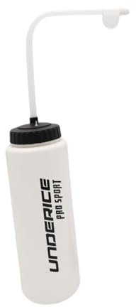LOVIVER Bouteille d'Eau de Sport, Bouteille à Presser 1L, Bouilloire avec Longue Paille, Tasse d'Eau pour Course à Pied, Vélo, Football, Blanc