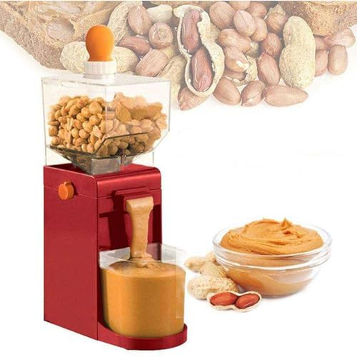 XGHDPBM Electric Peanut Butter Maker, Peanut Nut Butter Machine, 500ML Butter Grinder, Household Peanut Butter Mixer Maker, Almond Cereal Grain Grinder Mills Machine, for Corn Cashews Hazelnuts