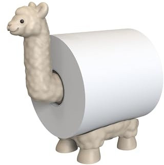 Winkee - Lama Klopapierhalter I Ersatz-Toilettenpapierhalter ohne Bohren I Lustiger WC Papier Halter stehend aus Kunststoff I Wohnungs Zubehör & WC Papier Halterung